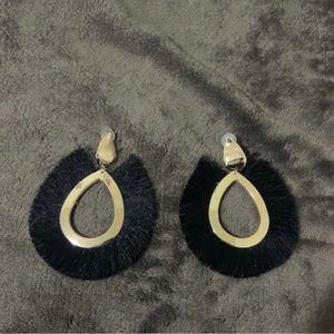 Large Fringe Loop Earrings